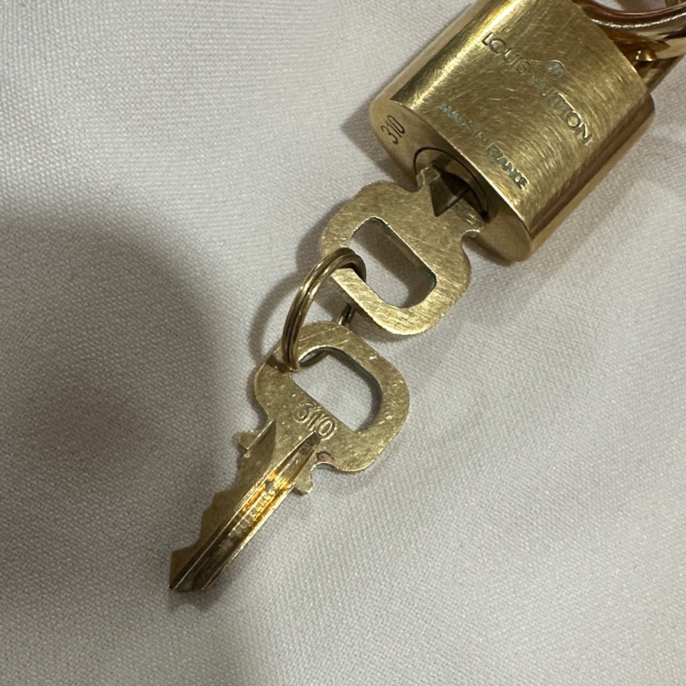 Louis Vuitton Lock and Keys with Red Tassel Scarf Keychain Bag Charm - Picture 4 of 7